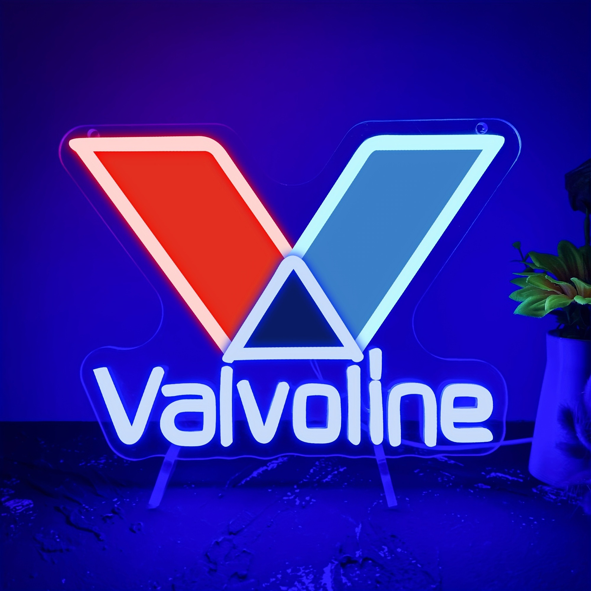 Auto Repair Shop Signs - Valvoline Engine Oil Neon Sign Gas