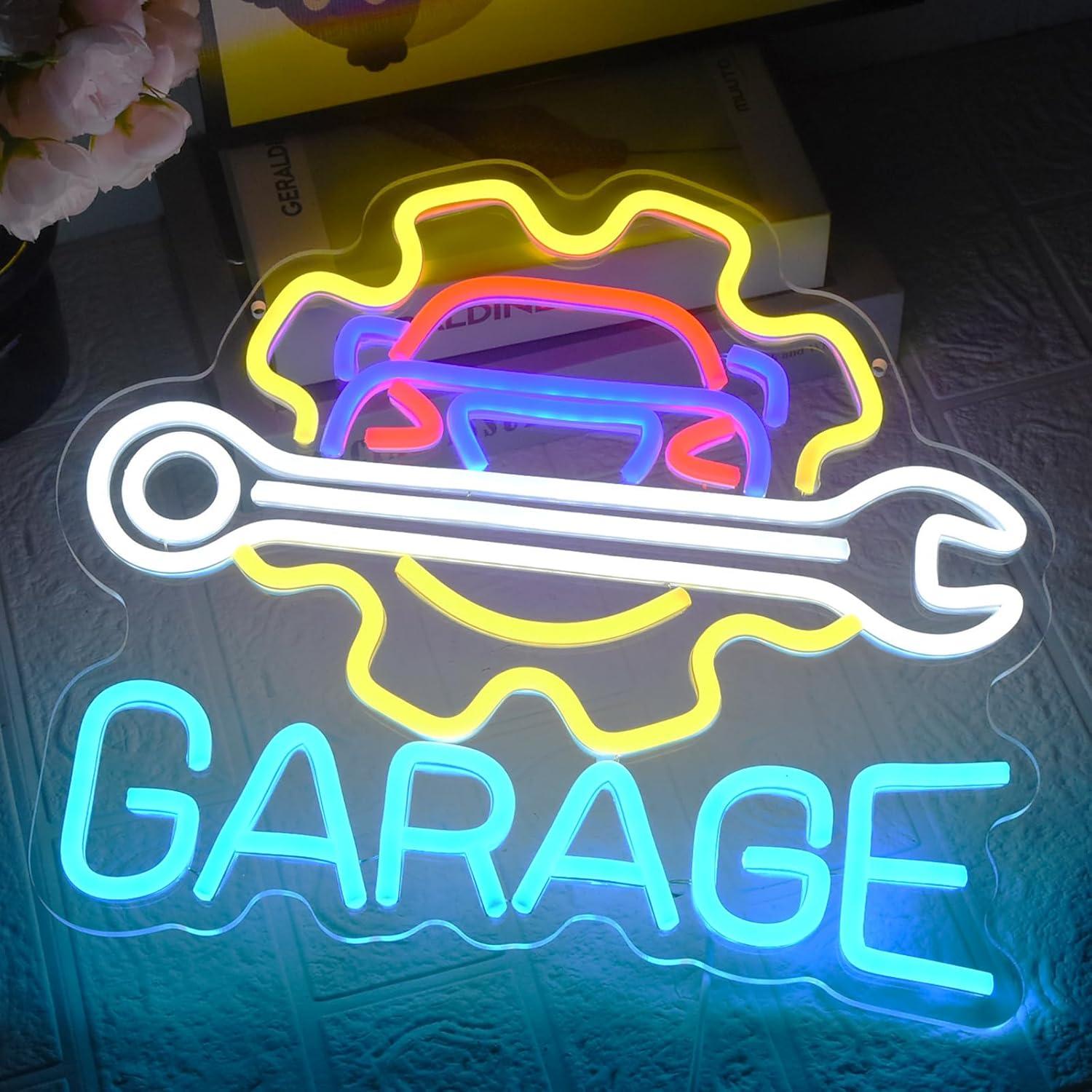 Garage Neon Sign USB Powered L - Auto Repair Shop Signs ulasan dan harga