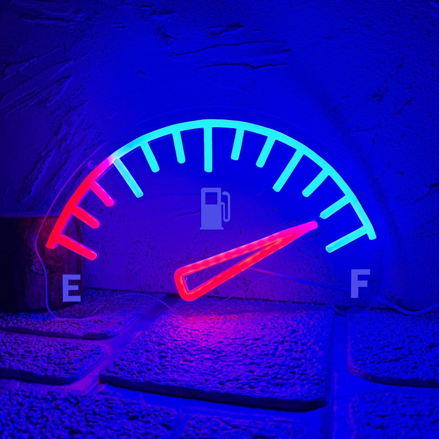 Car Fuel Gauge Meter LED Neon  - Auto Repair Shop Signs ulasan dan harga