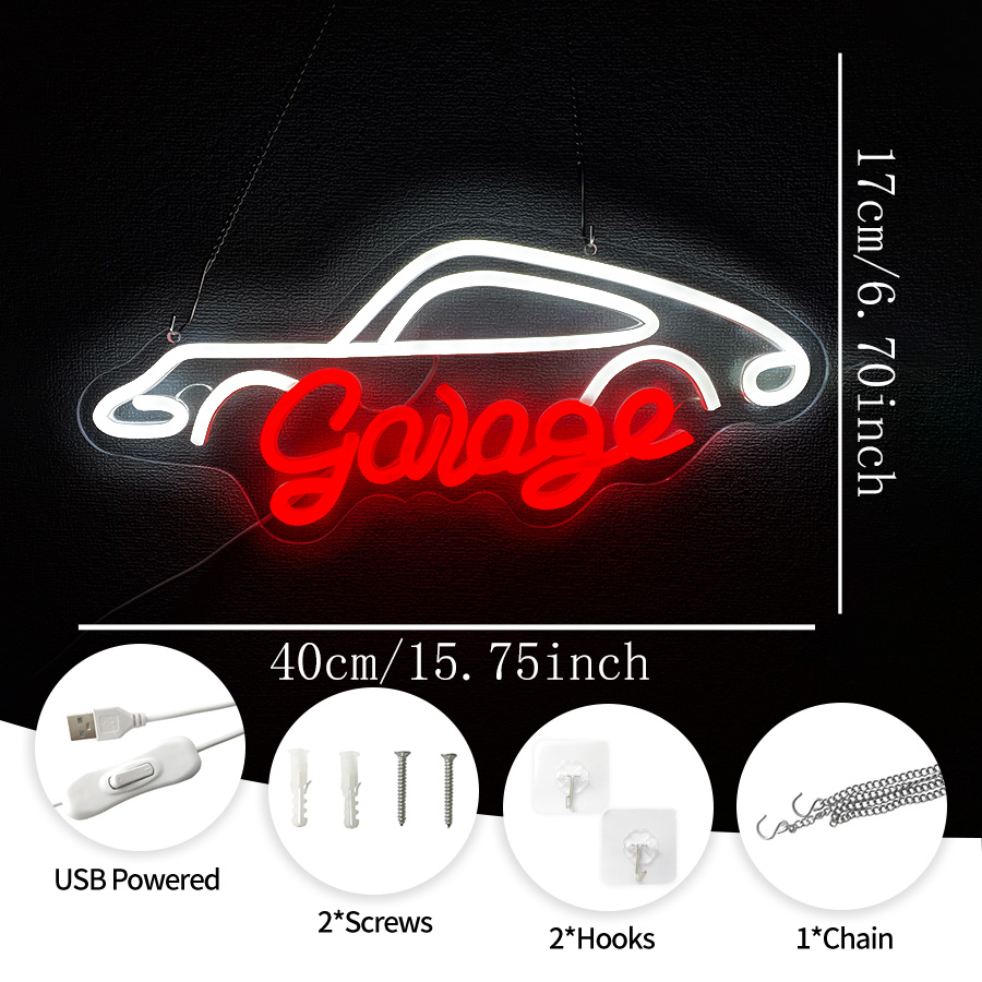 Garage Neon Sign For Wall Deco - Auto Repair Shop Signs ulasan dan harga