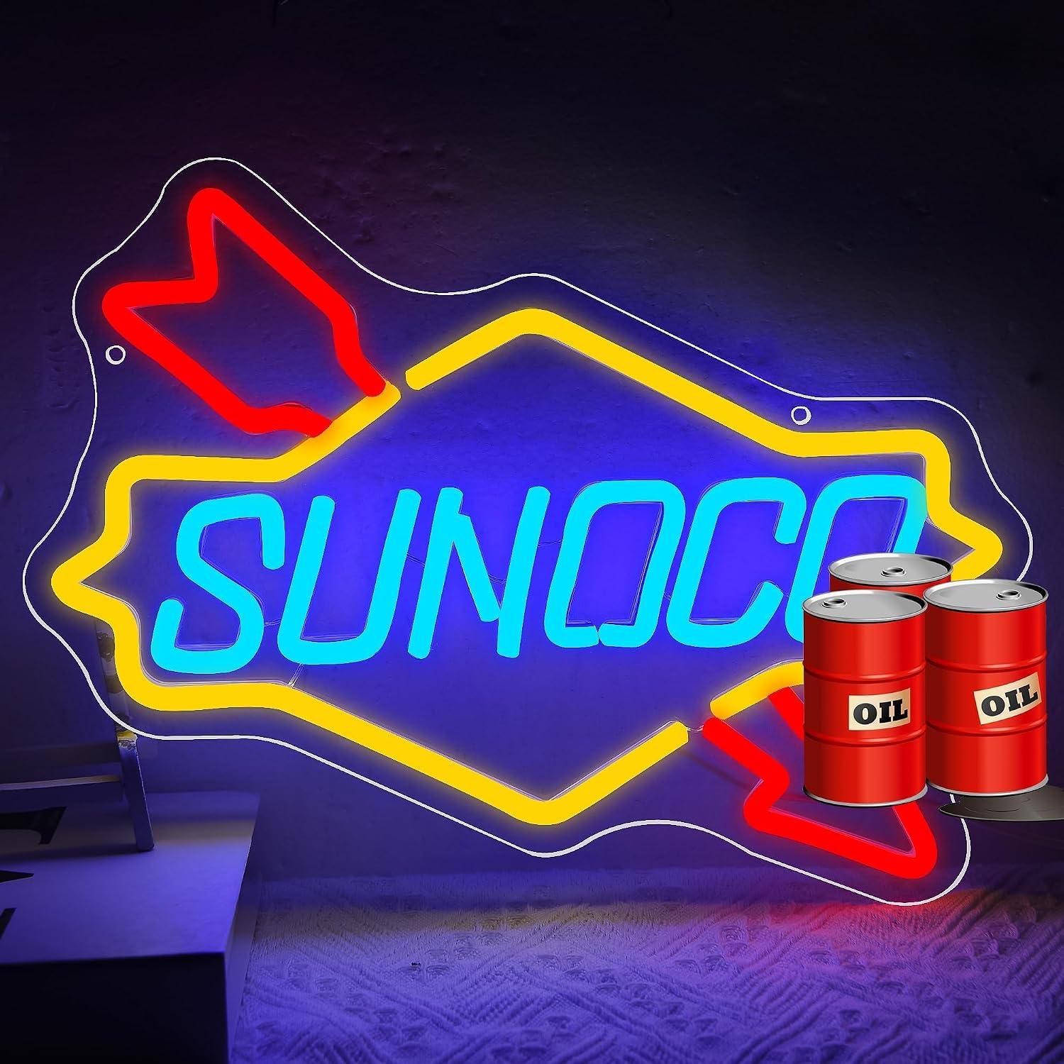 Gas Station Neon Sign Oil USB  - Auto Repair Shop Signs ulasan dan harga