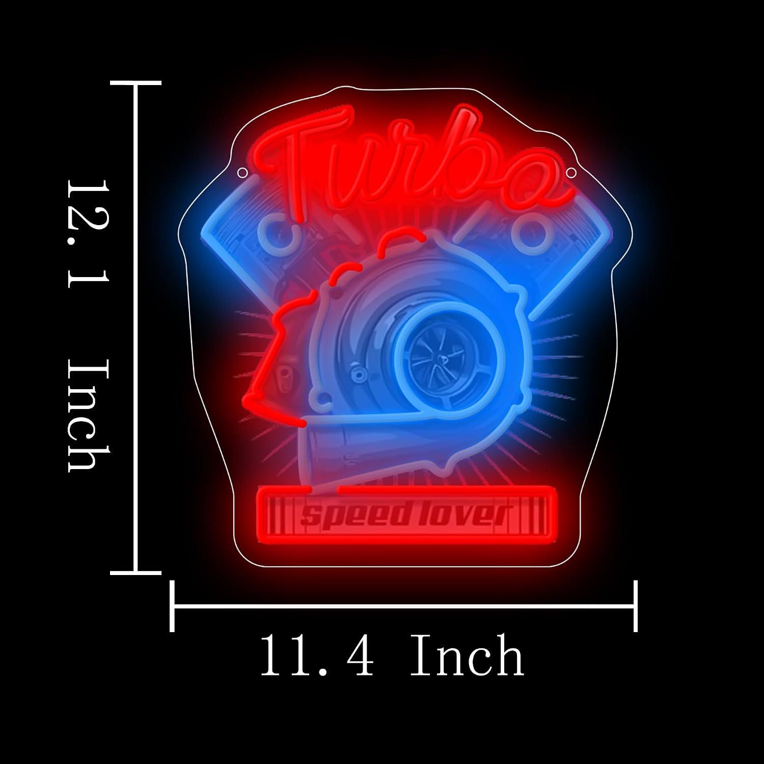 Turbo Engine Neon Sign Dimmabl - Auto Repair Shop Signs ulasan dan harga