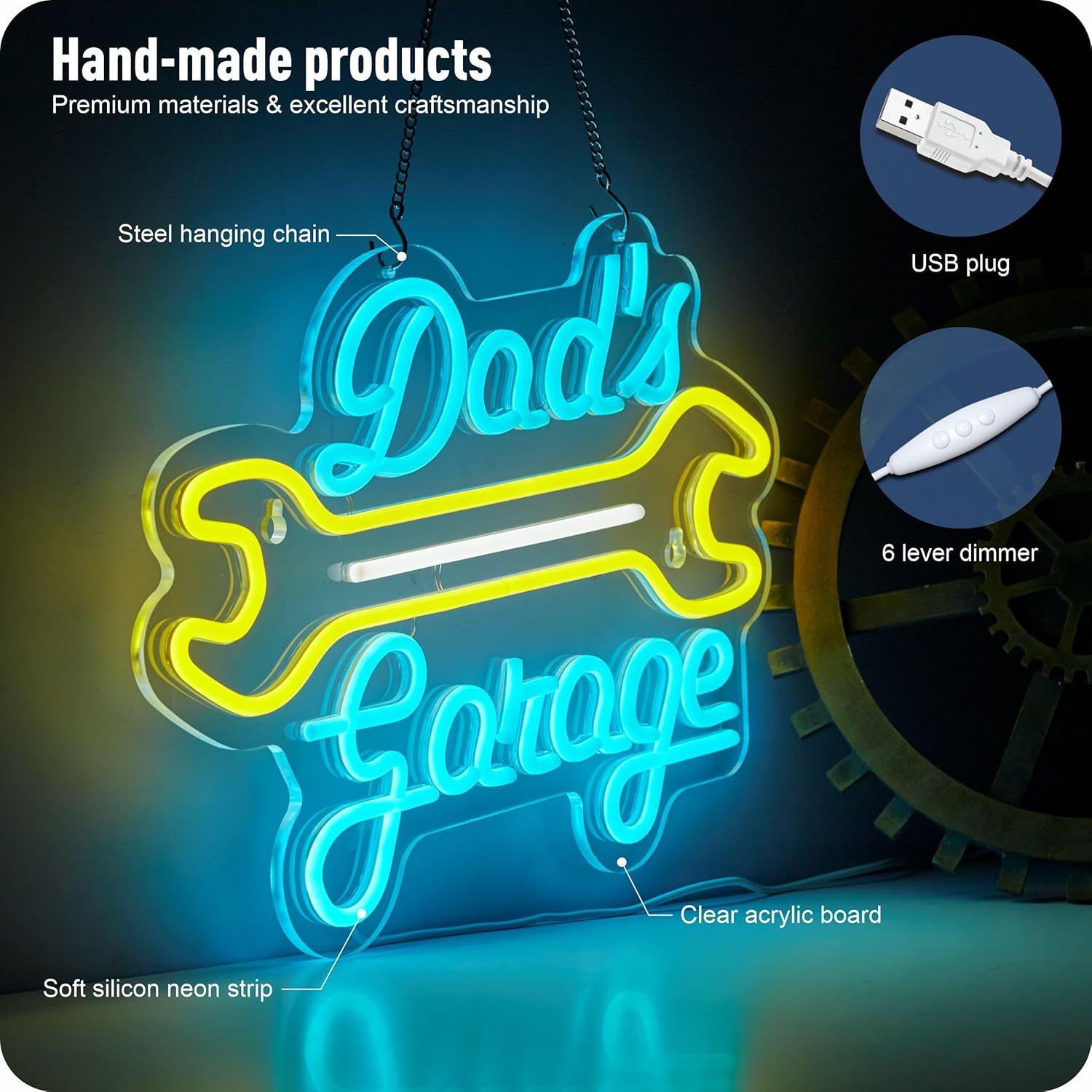 Garage Neon Sign for Wall Deco - Auto Repair Shop Signs ulasan dan harga
